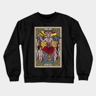 The Devil Tarot Card Gift I Satanic Occult Baphomet print Crewneck Sweatshirt